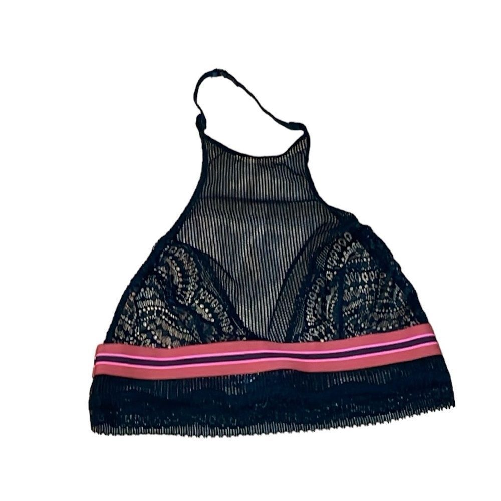 2000’s Black Lace Halter Bralette, Eras Tour, XS S M